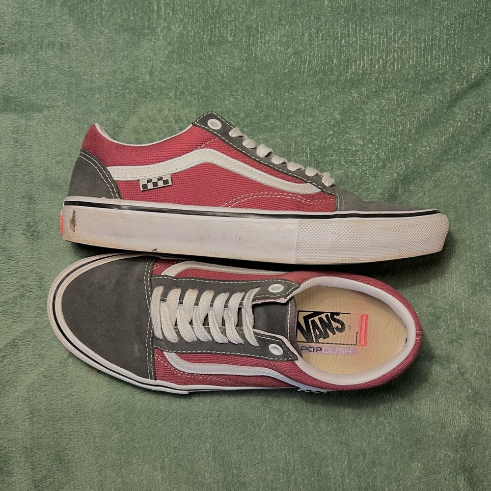 Vans Skate Old Skool Asphalt/Pomegranate Mens 8.5/Womens 10
